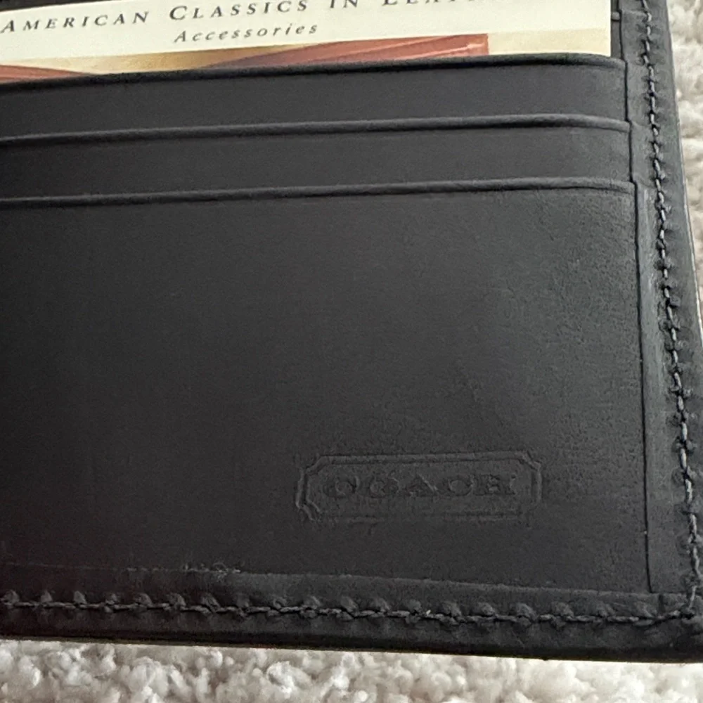 NWOT Coach Black Leather Wallet